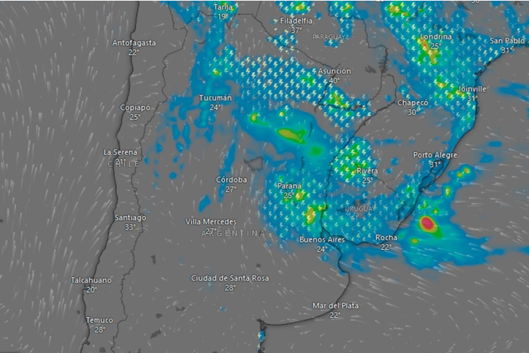 Alerta amarilla por tormentas para 10 provincias: advierten de ráfagas, caída de granizo y fuertes lluvias