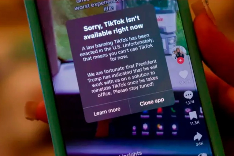 TikTok se apagó en EE.UU. antes de entrar en vigor la prohibición de la aplicación