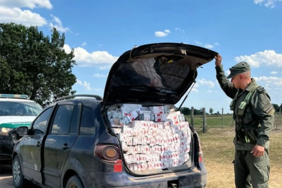 Cigarrillos incautados. Gendarmería Nacional