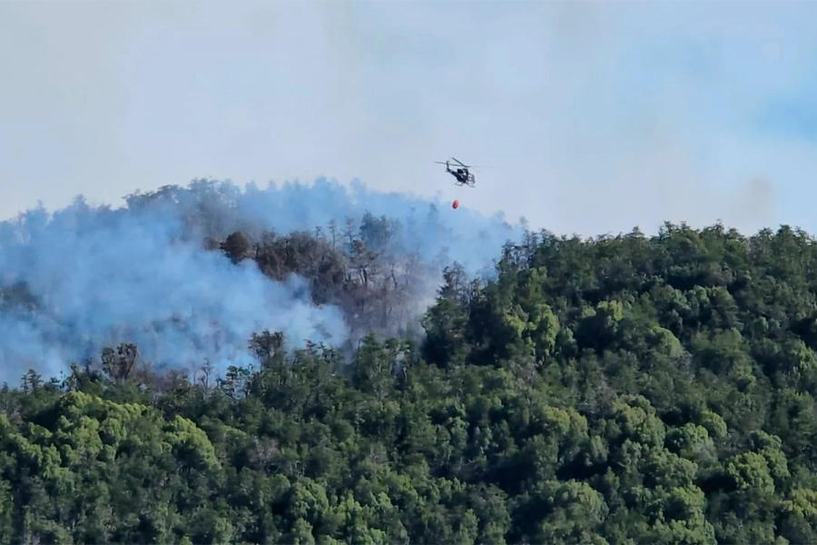 Incendio en el Parque Nahuel Huapi. (NA)