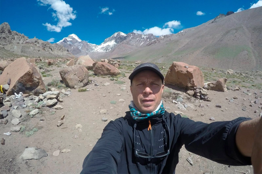 Andrian en el Aconcagua