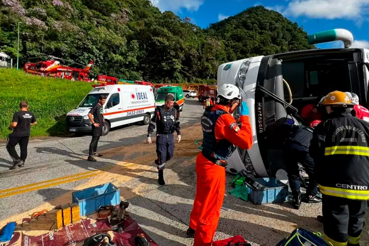 Accidente en Santa Catarina. Accidente en Santa Catarina.