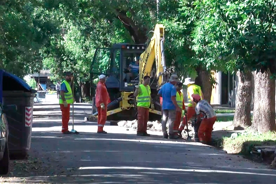 Obras en calle Rocamora. Elonce