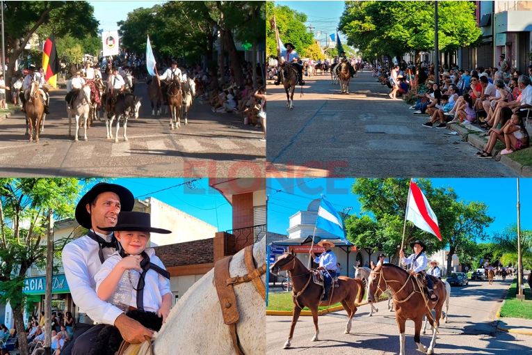 Multitudinario desfile de agrupaciones tradicionalistas por las calles de Urdinarrain