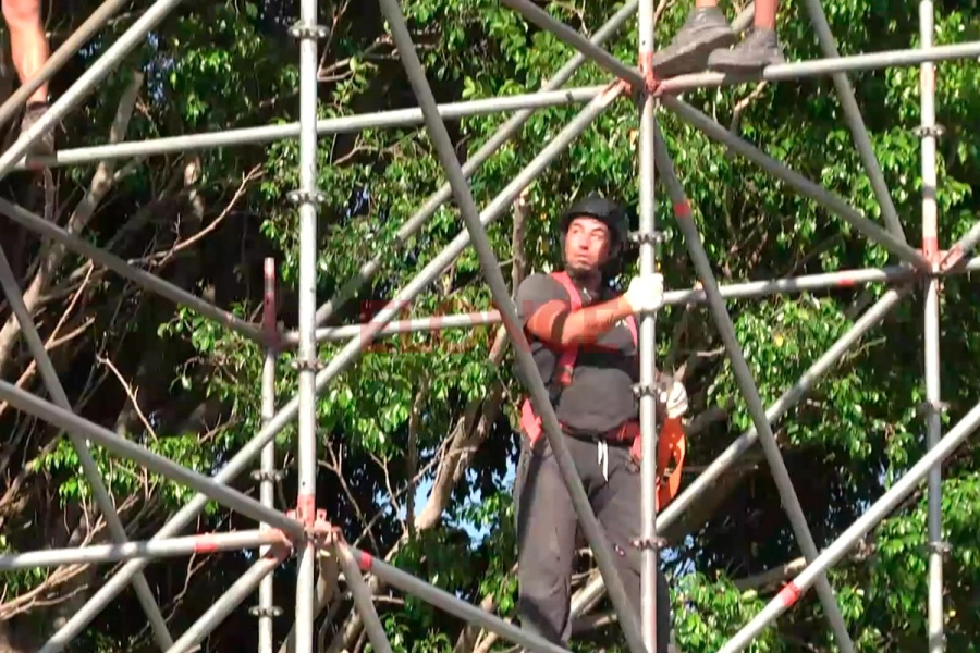 El armado del escenario