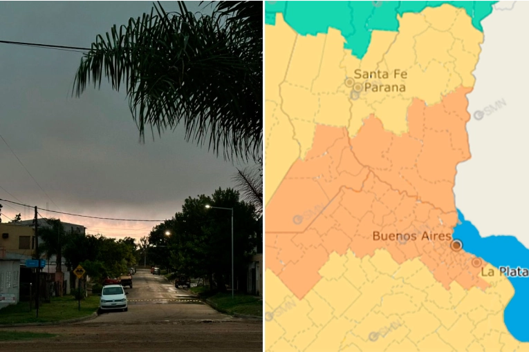 Diluvió en Gualeguaychú y ampliaron alerta por tormentas fuertes para todo Entre Ríos