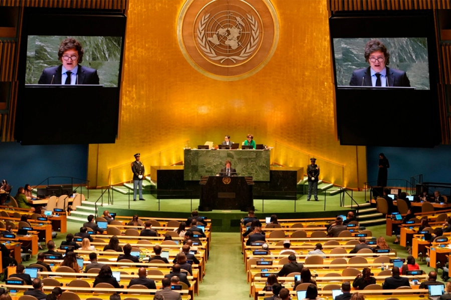Milei ante la ONU: Malvinas y reuniones econ&oacute;micas (archivo)