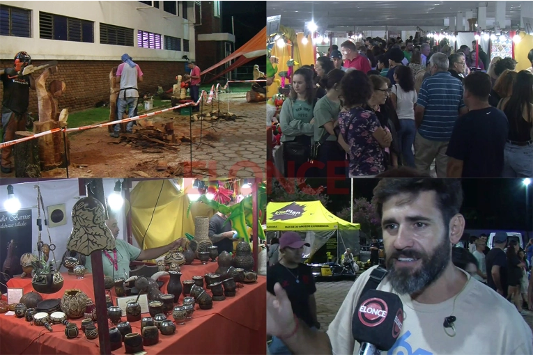 Paseo de Artesanos y peña folclórica en la quinta noche de la Fiesta Nacional de la Artesanía en Colón