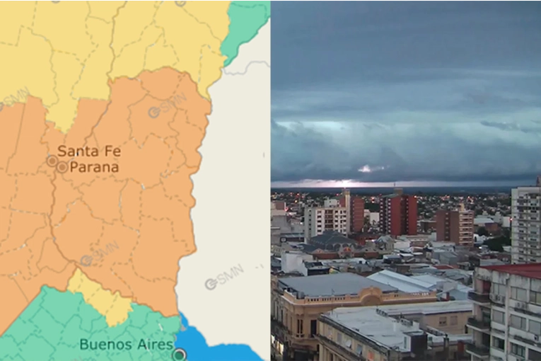 Renovaron alerta por tormentas para Entre Ríos: anticipan un fin de semana inestable