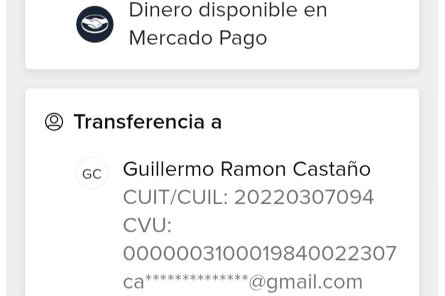 Los datos que public&oacute; Bonnin para recuperar su dinero (foto captura de Facebook)