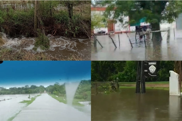 Temporal en Colonia Hocker: "Cayeron 195 milímetros y los caminos quedaron totalmente destruidos"