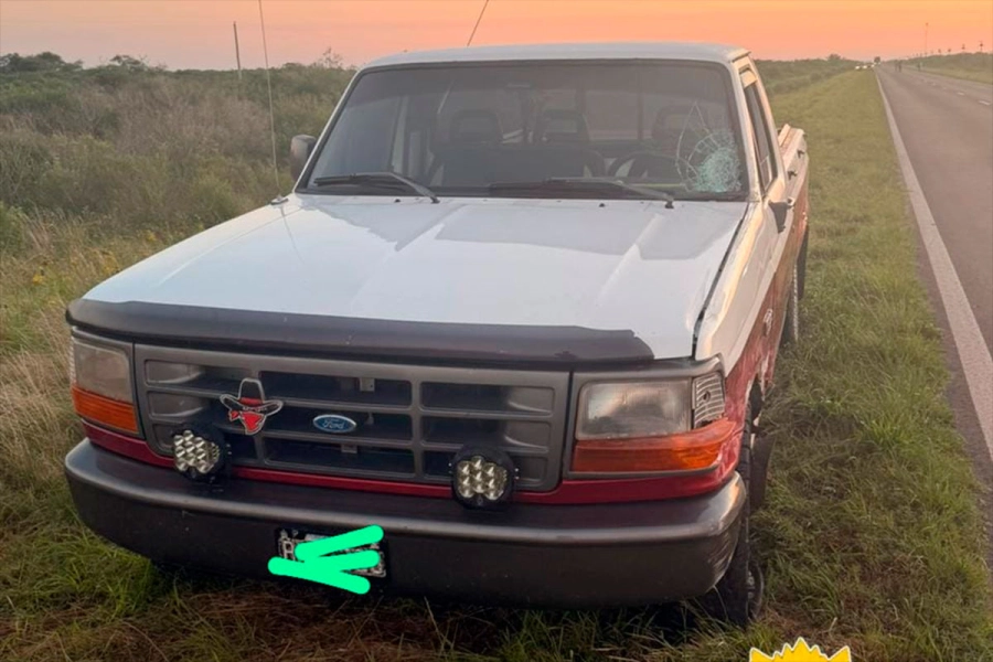 La camioneta involucrada en el choque. (PER)