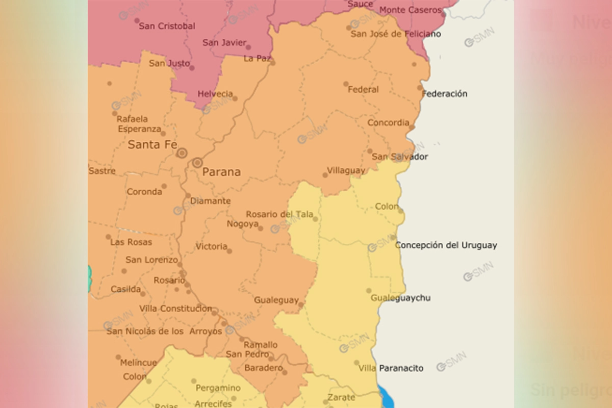 Entre Ríos, bajo alerta Entre Ríos, bajo alerta