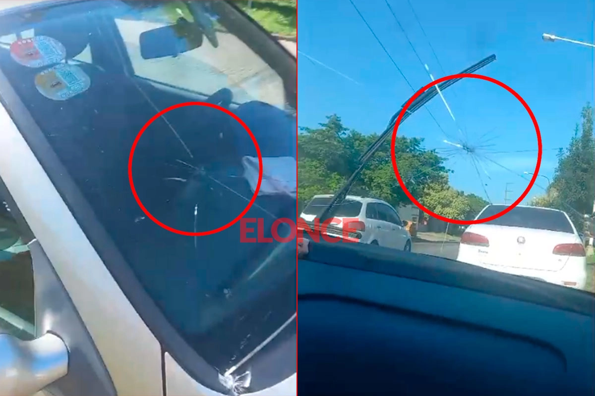 Menores rompieron parabrisas de un UBER. Menores rompieron parabrisas de un UBER.