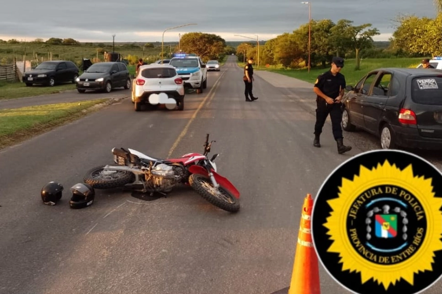 Accidente de tránsito en Strobel (foto Policía de Entre Ríos)