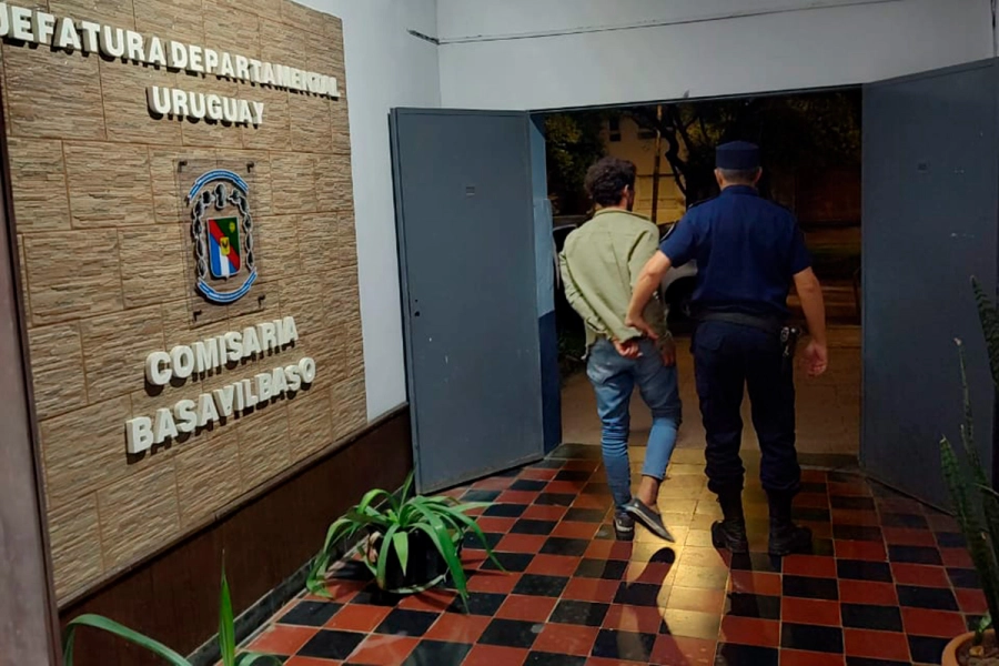 Detenido en Basavilbaso (foto Polic&iacute;a de Entre R&iacute;os)
