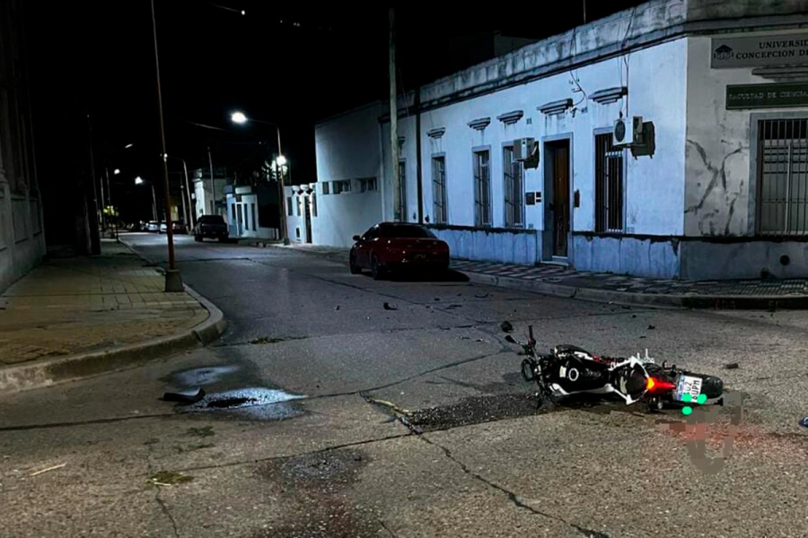 Choque en Concepci&oacute;n del Uruguay (foto Polic&iacute;a de Entre R&iacute;os)