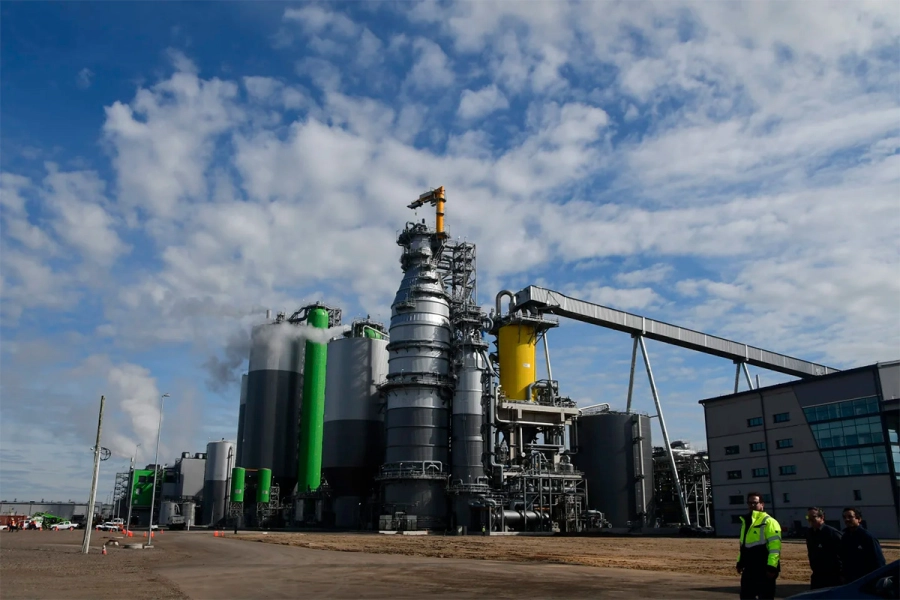 Planta de UPM en Pueblo Centenario, Uruguay (foto El País)