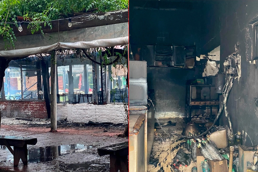 Voraz incendio consumi&oacute; el comedor del Polideportivo Municipal de Segu&iacute; (foto Segu&iacute; Noticias)