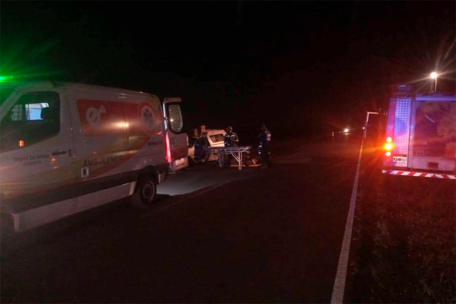 Accidente en Gualeguay (foto Bomberos Voluntarios de Gualeguay)