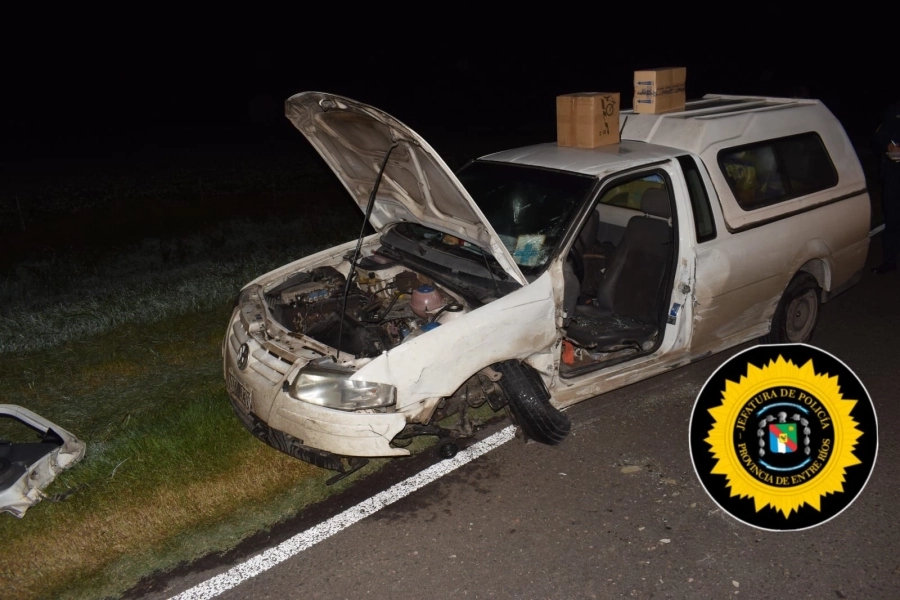 Accidente en Gualeguay (foto Policía de Entre Ríos)