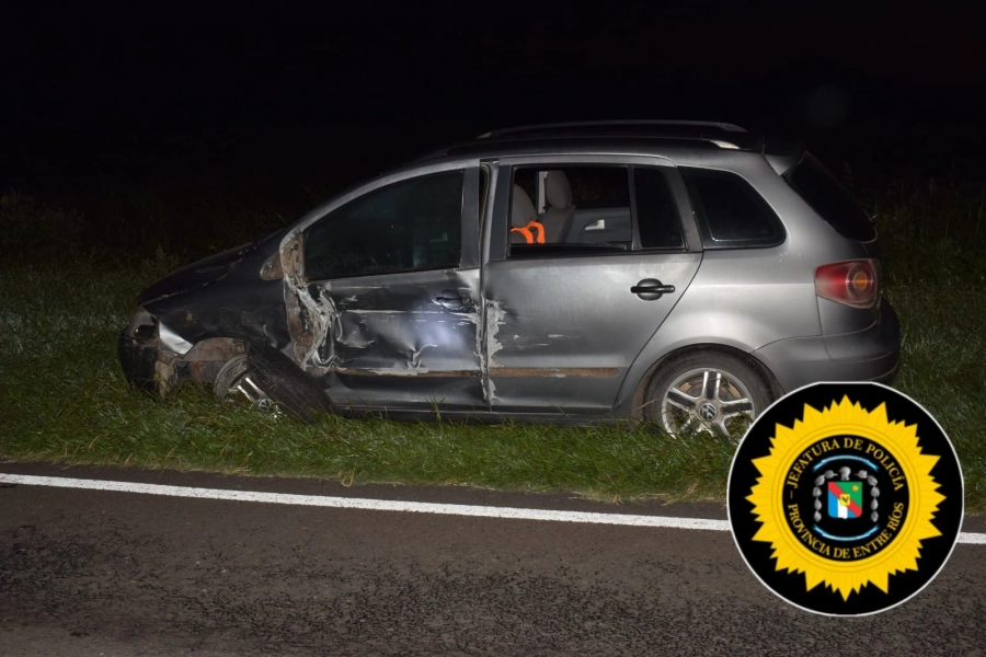 Accidente en Gualeguay (foto Policía de Entre Ríos)