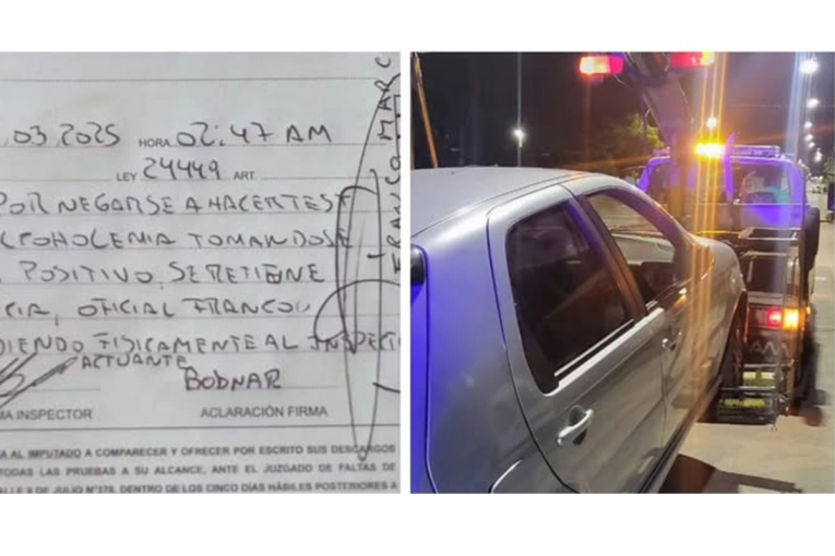 Conductor se negó a realizar el test de alcoholemia y agredió a un inspector en Paraná: quedó detenido