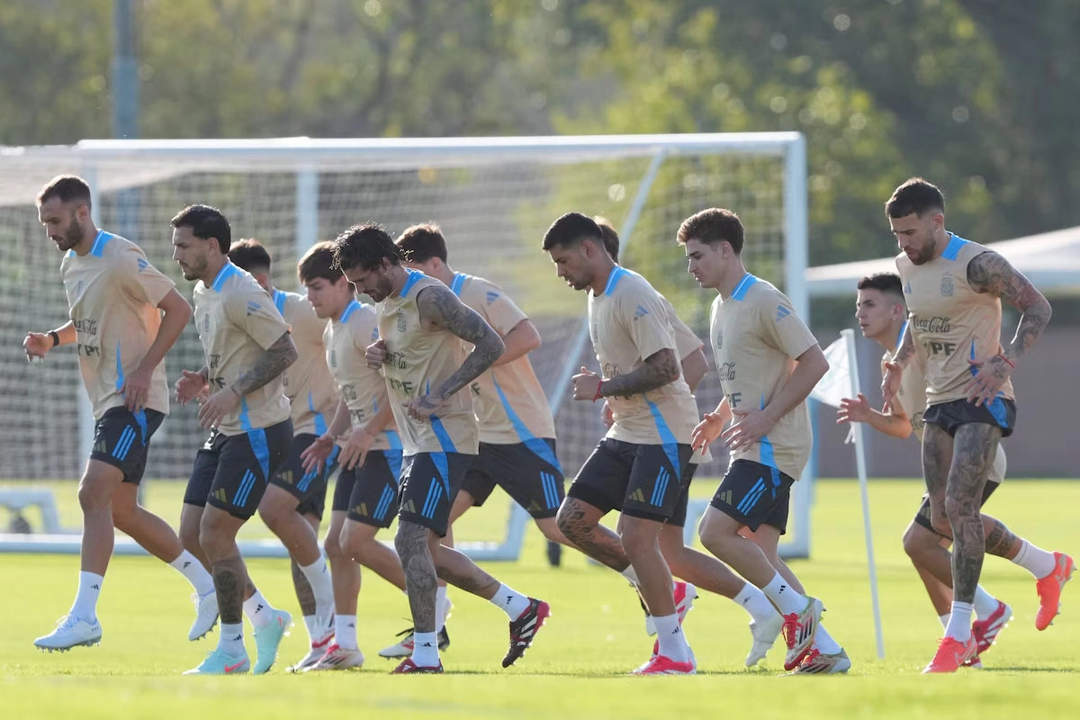 Entrenó la Selección.