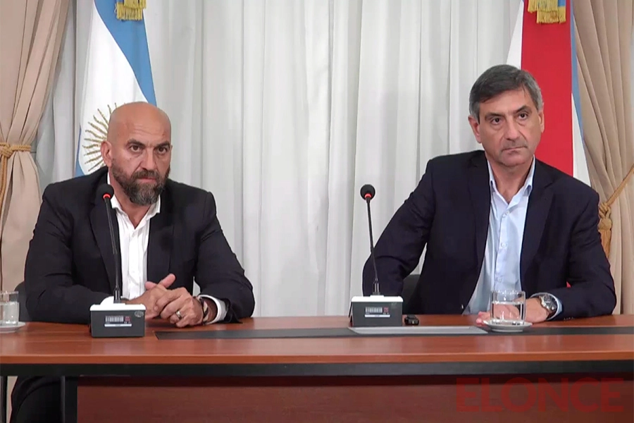 Mariano Gallego, Ricardo Garc&iacute;a, ex interventores del ex IOSPER (foto Elonce)