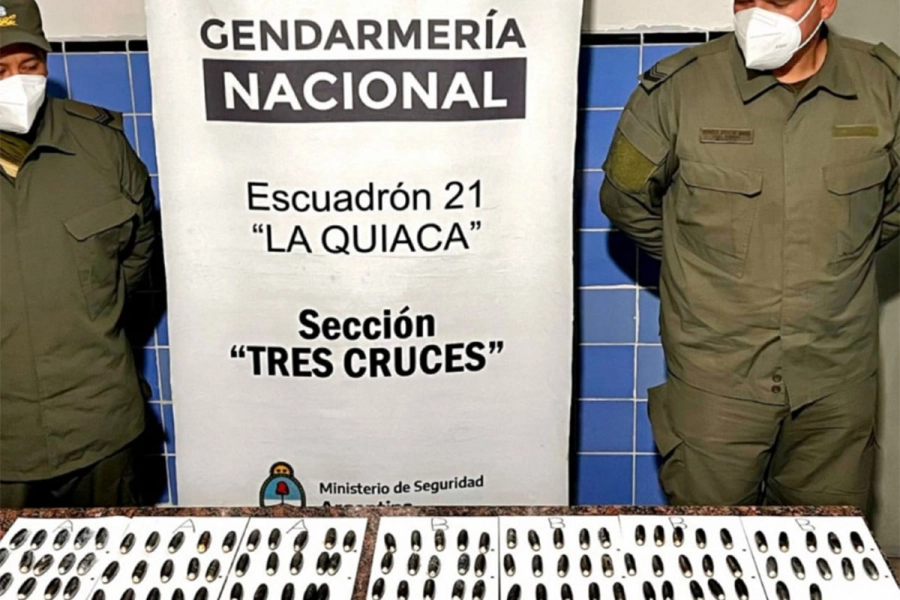 Capsuleros detenidos con m&aacute;s de dos  kilos de coca&iacute;na en Jujuy. Gendarmer&iacute;a Nacional