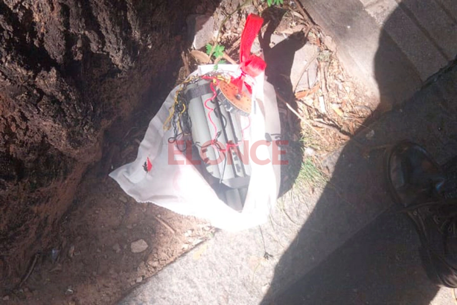 Los explosivos que alertaron a Paran&aacute;. Foto: Elonce
