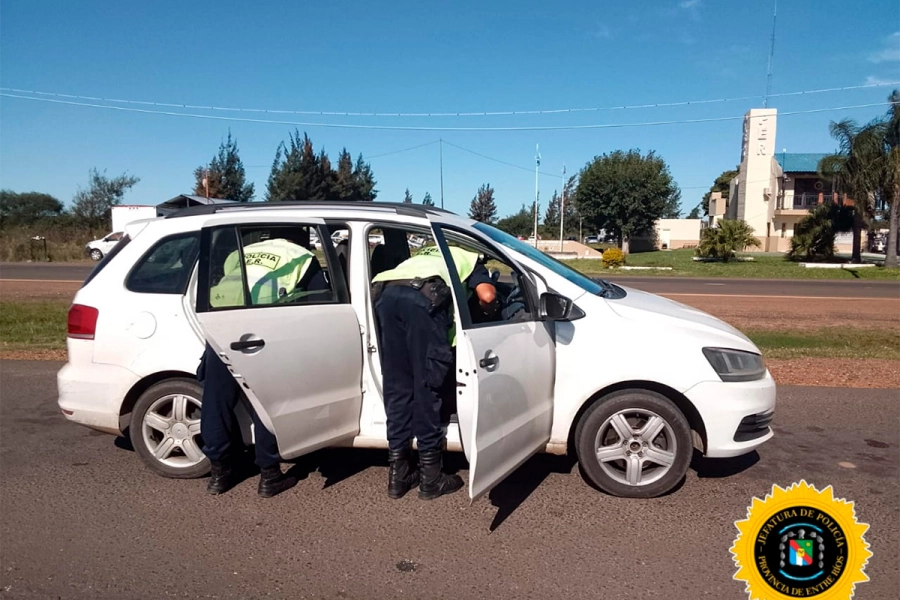 Incautaron pastillas de sustancias psicotrópicas en control policial en Paso Cerrito (fuente Policía de Entre Ríos