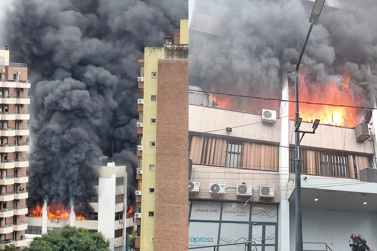 Incendio en Córdoba. Incendio en Córdoba.