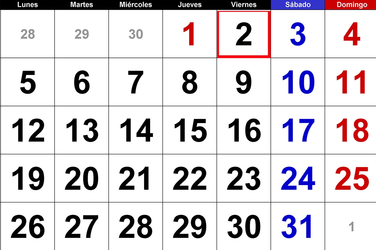 Feriado el 1 de mayo y no laborable el 2 Feriado el 1 de mayo y no laborable el 2