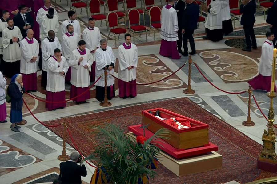 Velatorio del Papa Francisco. Captura de pantalla