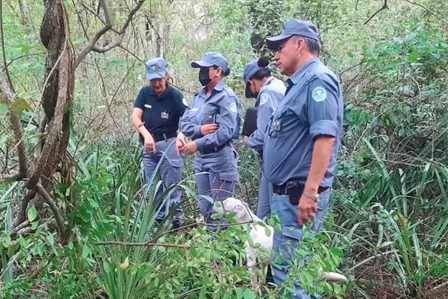 El cuerpo de María estaba enterrado cerca del río Bermejo, a 1200 metros de su casa.