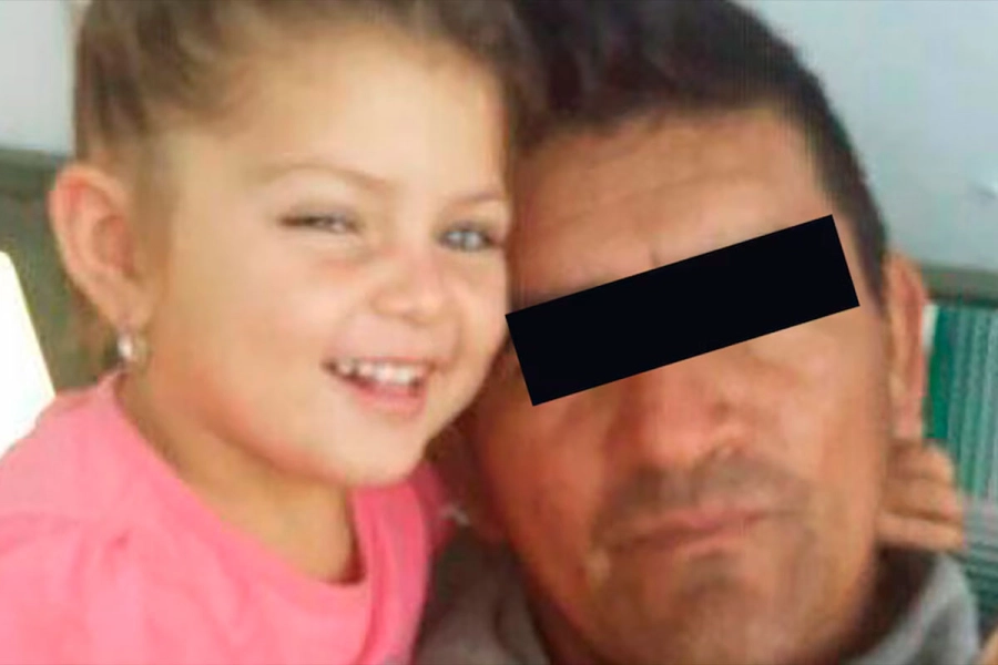 María Maidana junto a su padrastro, uno de los dos sospechosos.