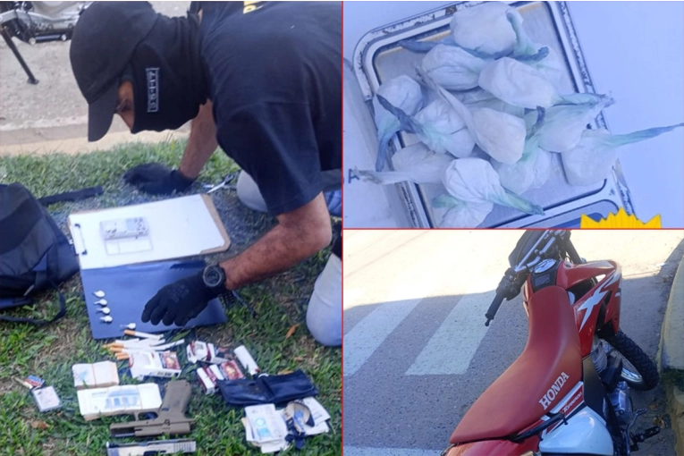 Hallaron dosis de cocaína, dinero y un arma a sujeto que caminaba con la cara ensangrentada