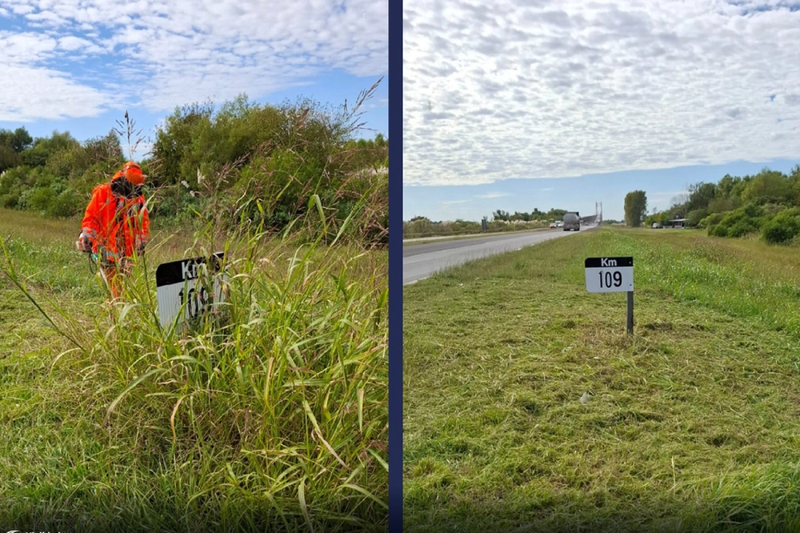Mejoran calzadas y señalizaci&oacute;n en rutas del ex Corredor Vial 18 (foto Vialidad Nacional)