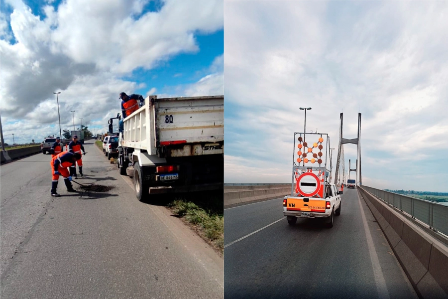 Trabajos de Vialidad Nacional en la RN 12, 14, 117 y 174 (foto Vialidad Nacional)