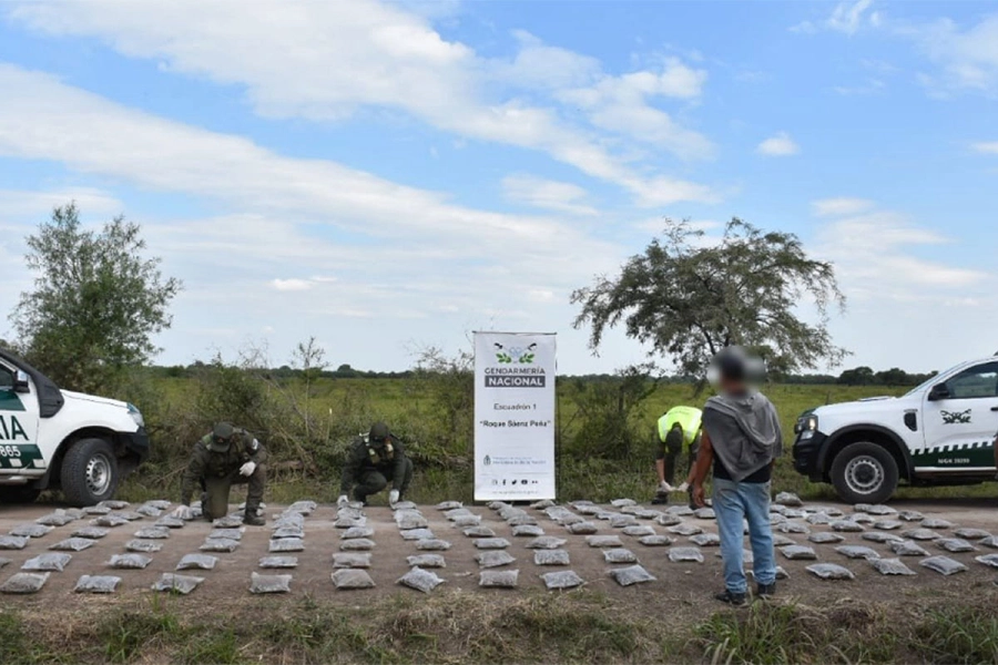 Marihuana incautada en Chaco. Gendarmer&iacute;a Nacional