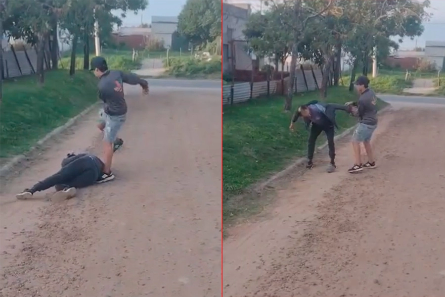 Ataque registrado en Gualeguaychú (foto captura de video)