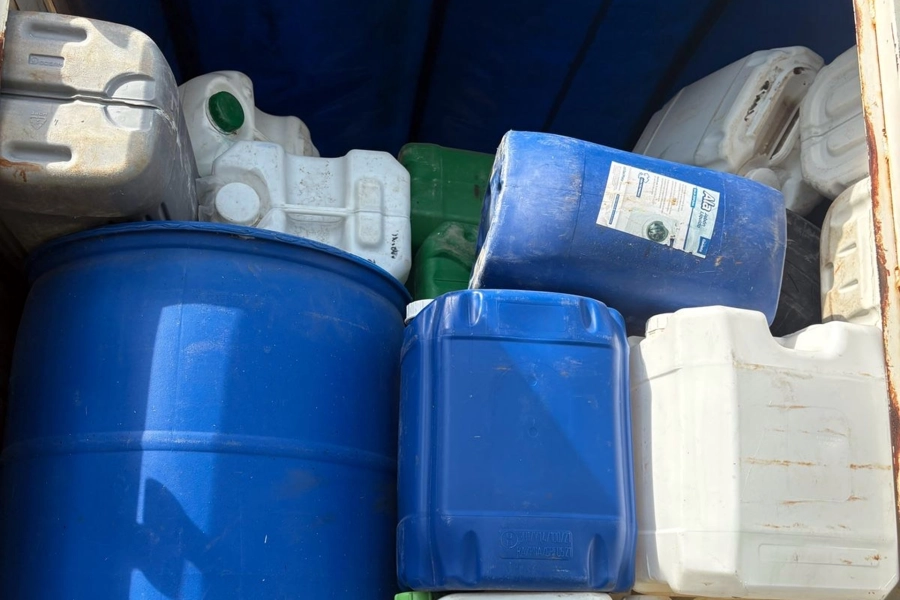 Frustraron intento de tr&aacute;fico ilegal de envases de fitosanitarios en el T&uacute;nel Subfluvial (foto Gobierno de Entre R&iacute;os)