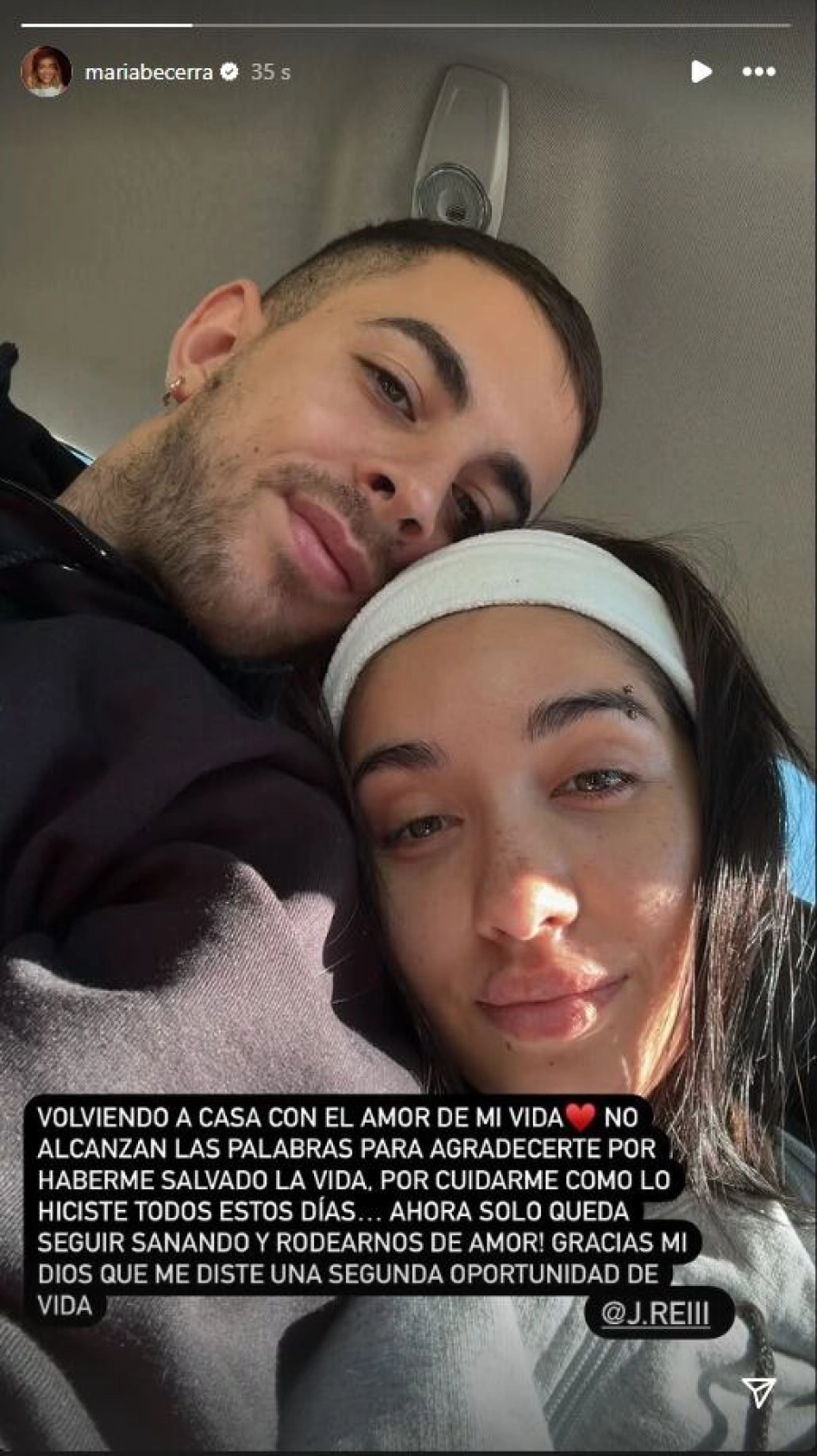 El posteo de María Becerra (foto Instagram)