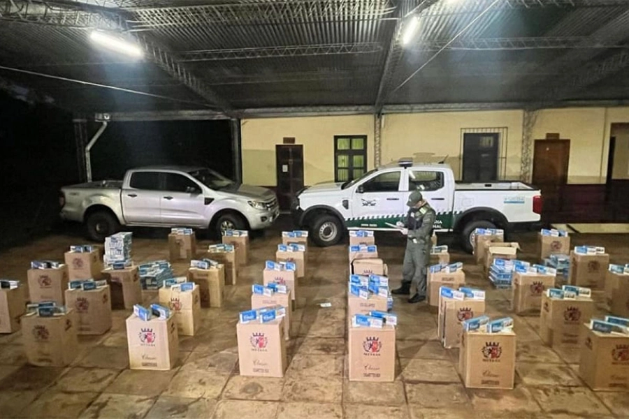 Cigarrillos incautados. Gendarmer&iacute;a Nacional