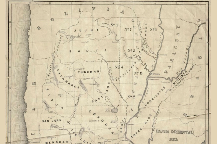 El mapa de 1869.