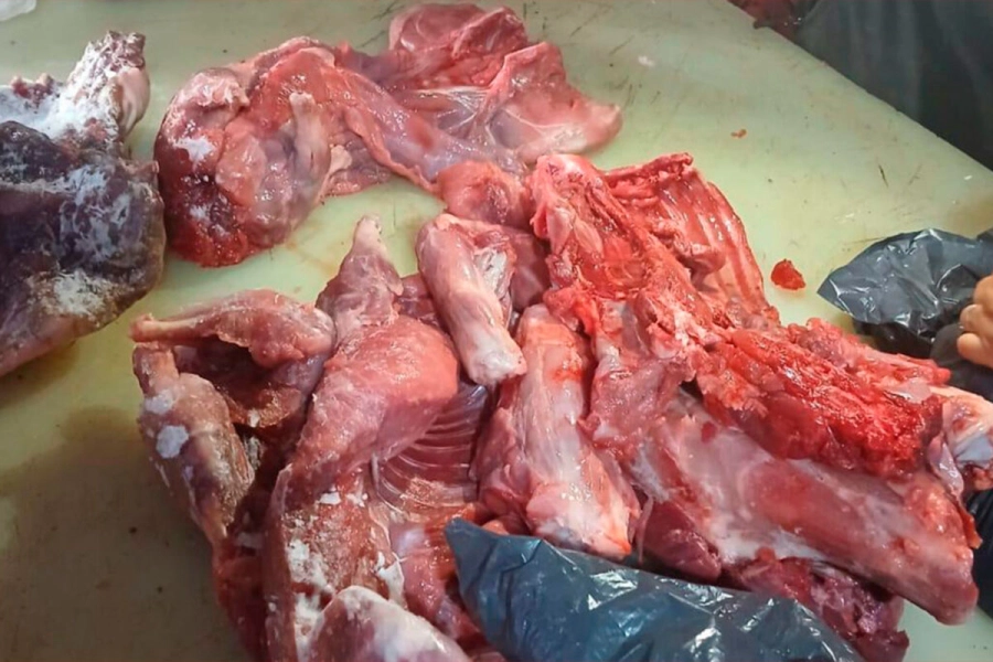 La carne incautada en el lugar. (Rosario3)