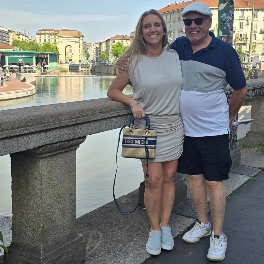 Paula Bernini con su papá. Instagram