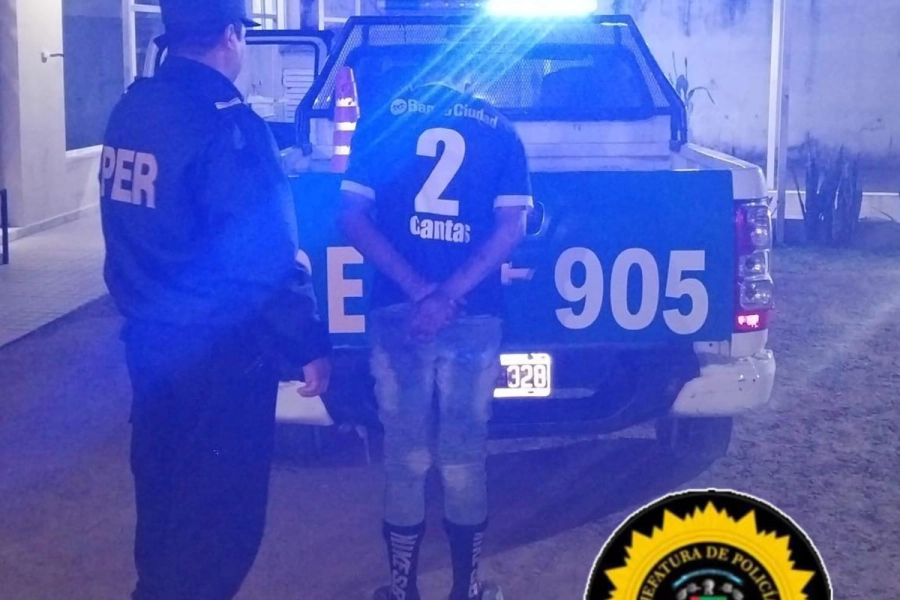 Detenido por violencia de género en Paraná (foto Policía de Entre Ríos)
