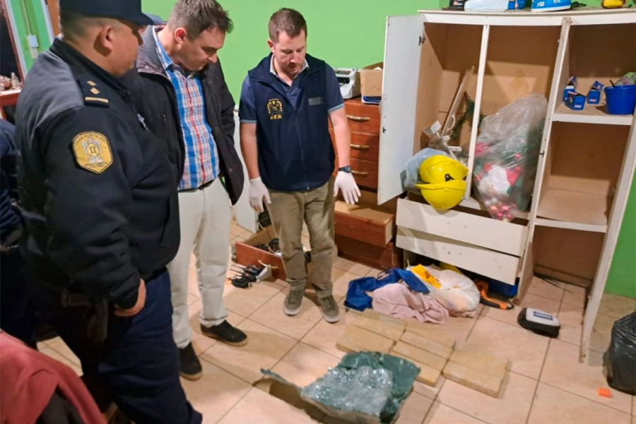 Allanamiento por amenazas derivó en operativo antidrogas (foto Concordia Policiales)